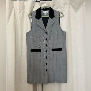 Vintage Black and Gray Checkered Dress